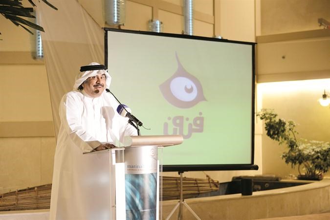 الفنان القدير عبدالحسين عبد الرضا اثناء القاء كلمته﻿