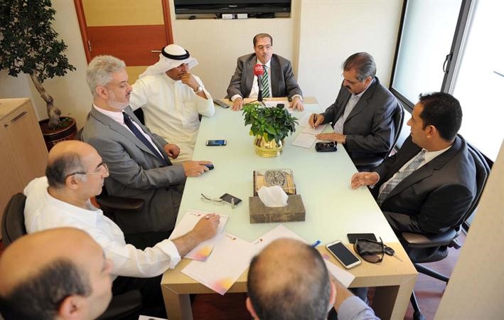 منذر ناجيا وزيد الخبيزي وايمن زنداح وكمال كبشة في جانب من المؤتمر﻿