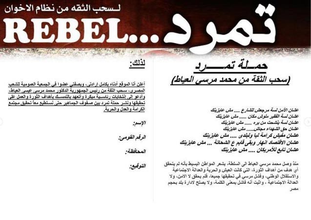 «تجرد»: جمعنا 11 مليون توقيع لتأييد الرئيس و«تمرد» أكبر تهديد للديموقراطية بمصر
