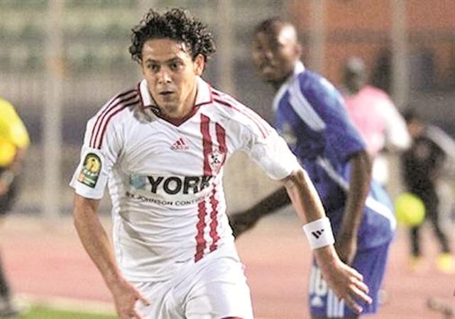 لاعب الزمالك ابراهيم صلاح في طريقه الى النصر 