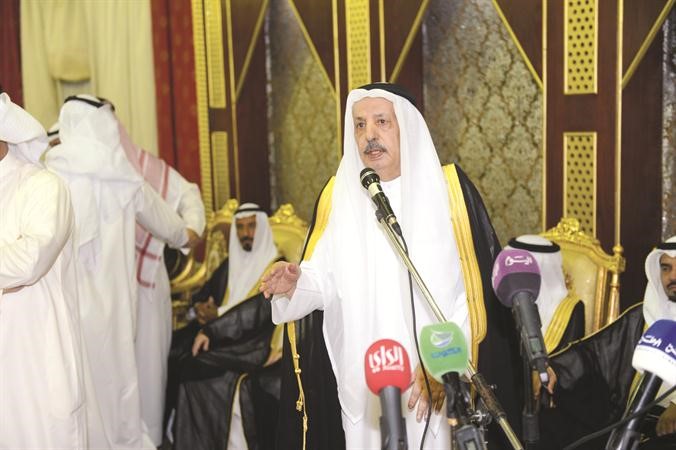 فلاح بن جامعمتحدثا للعوازم امس 