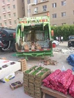 مصادرة كمية من الخضراوات من الباعة الجائلين