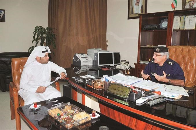 اللواء الطراح متحدثا للزميل هاني الظفيري﻿