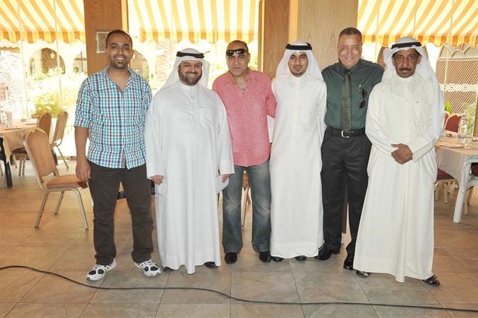 عبدالرضا صالح وشريف شمس وعماد عبدالعاطي ووليد اسماعيل خلال الحفل﻿
