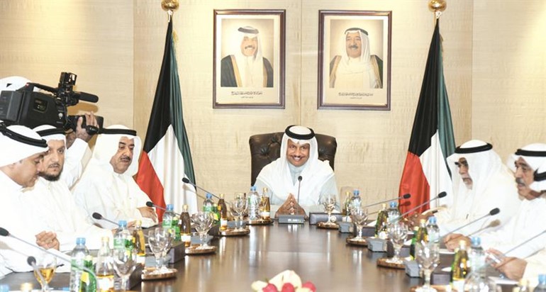 سمو الشيخ جابر المبارك مترئسا اجتماع مجلس الوزراء ﻿