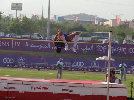 اللاعب السوري مجد الدين غزال خلال مشاركته في البطولة 