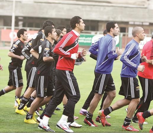 جانب من تدريبات الاهلي