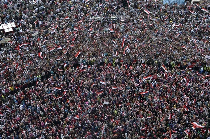 حشود المصريين في ميدان التحرير
