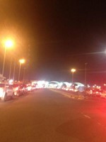 المركبات وتبدو مصطفة لمسافات طويلة اثر تعطل اجهزة الحاسوب﻿