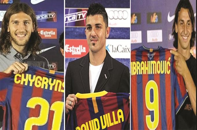 ابراهيموفيتش وفيا وتشليجين صفقات فاشلة في تاريخ برشلونة