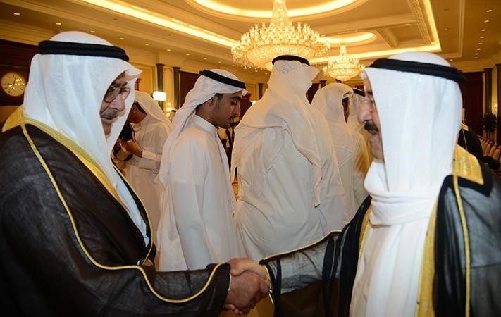 صاحب السمو الامير في استقبال المهنئين﻿