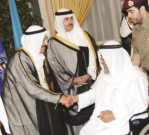 صاحب السمو الامير الشيخ صباح الاحمد مستقبلا وليد الرويح﻿