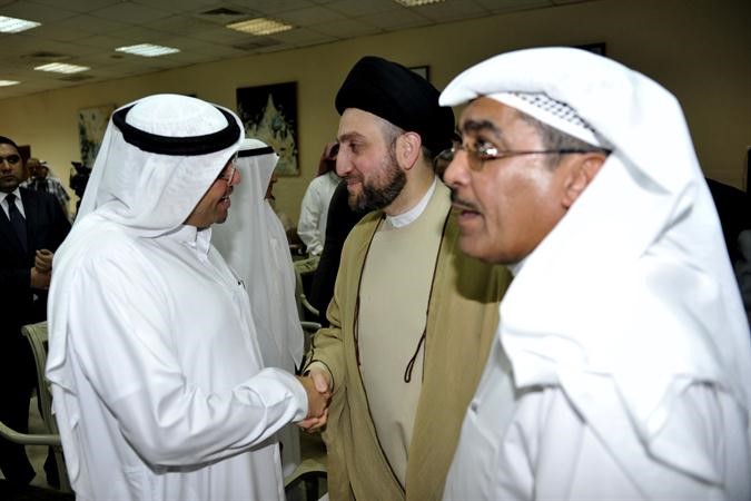 رئيس التحرير الزميل يوسف خالد المرزوق مرحبا بالسيد عمار الحكيم بحضور نائب رئيس التحرير الزميل عدنان الراشد﻿