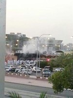 الحريق خلف سحبا دخانية في محيط الجمعية﻿