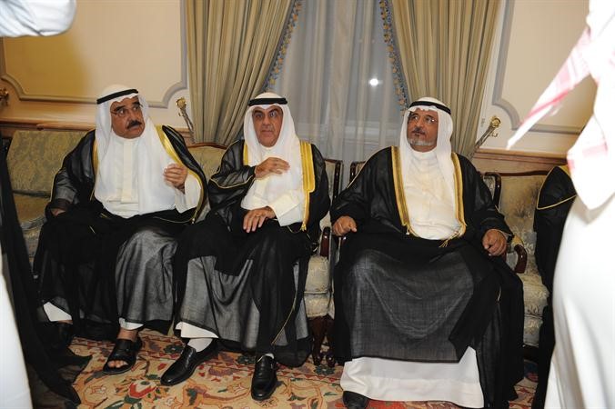 الشيخ فيصل السعود واحمد الكليب مع المهنئين 	هاني الشمري﻿