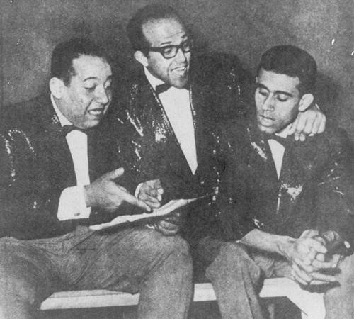 ثلاثي اضواء المسرح جورج سيدهم وسمير غانم والضيف احمد﻿