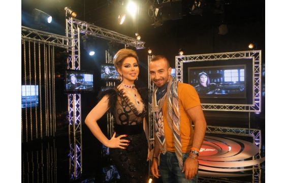 حليمة بولند مع خبير التجميل سامر خزامي