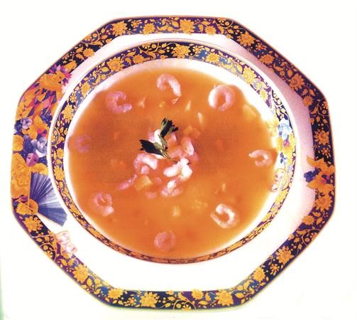 شوربة البطاطس والروبيان