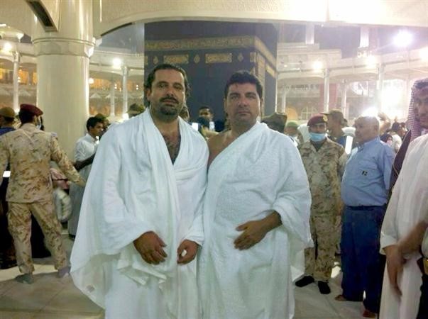 رئيس الحكومة السابقسعد الحريري وشقيقه بهاء اثناء تاديتهما مناسك العمرة