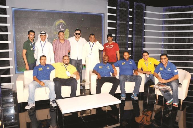 مهند يوسف مع طاقم عمل استديو الروضان	 هاني الشمري﻿