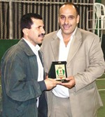 غسان قزيحة مكرما في مناسبة سابقة ﻿