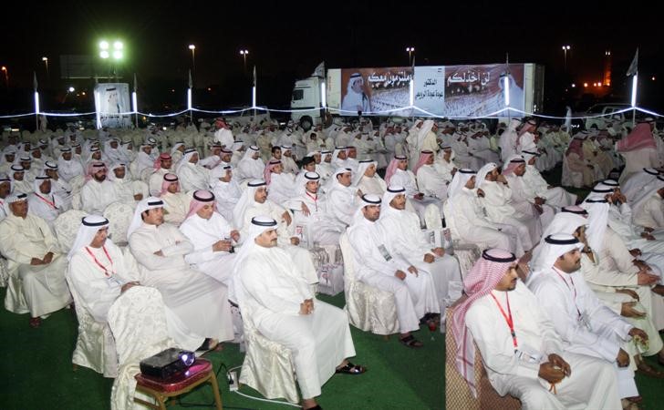 جانب من الحضور في مقر دعودة الرويعي