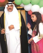 الشيخ صباح الخالد وفي استقباله احدى الزهرات﻿