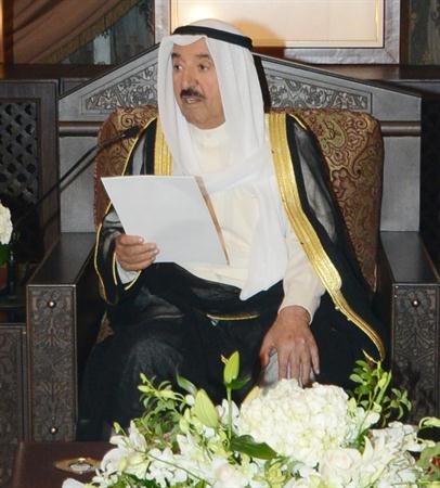 صاحب السمو الامير يلقي كلمته خلال الاستقبال﻿