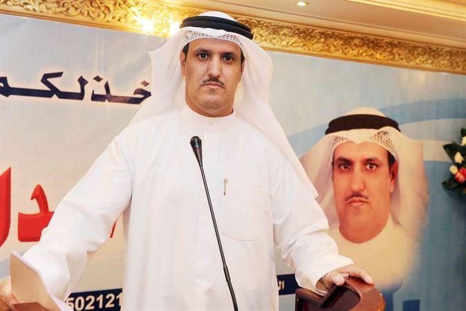 يوسف ابورقبة العتيبي متحدثا للناخبين