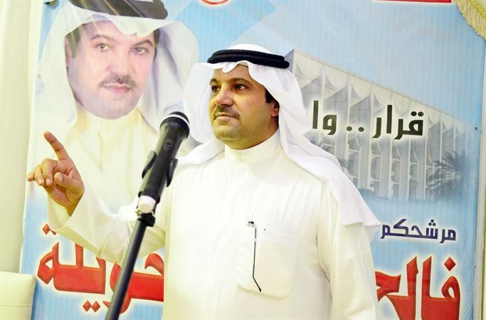 مرشح الدائرة الخامسة فالح سعد الحويلة متحدثا﻿