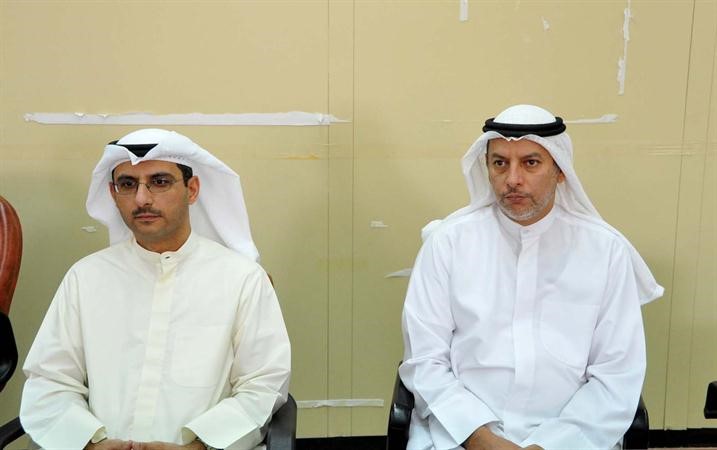 عبدالعزيز المرزوق ومنصور المبارك في جانب من عمومية الشركة متين غوزال
