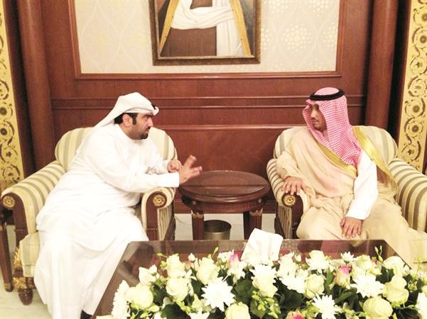 خالد الروضان يستقبل الامير فهد بن خالد