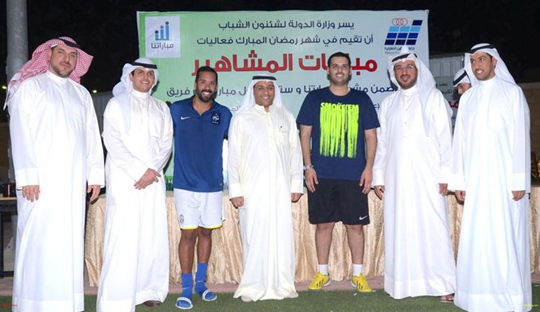  عبدالوهاب العيسى وخالد الهاجري مع فيصل الانصاري وعبدالله مال الله