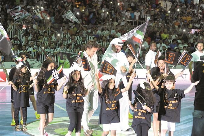 الروضان ودل بييرو اثناء الاحتفالية
