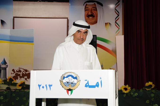 بدر الحميدي خلال التصويت