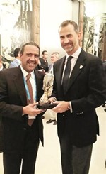 الشيخ احمد الفهد التقى الامير فيليب خلال تواجده في اسبانيا﻿
