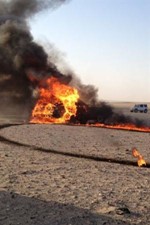  ونهايتها حريق وتفحم﻿