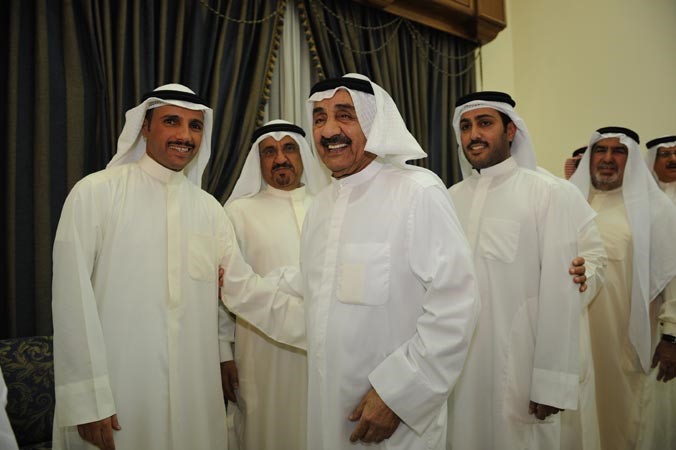 جاسم الخرافي ونجله انور يهنئان مرزوق الغانمهاني الشمري