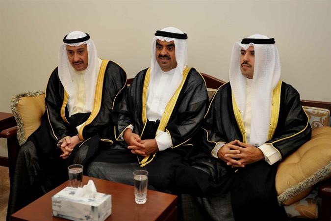 الشيخ فيصل الحمود والشيخ خالد البدر والشيخ صباح الناصر