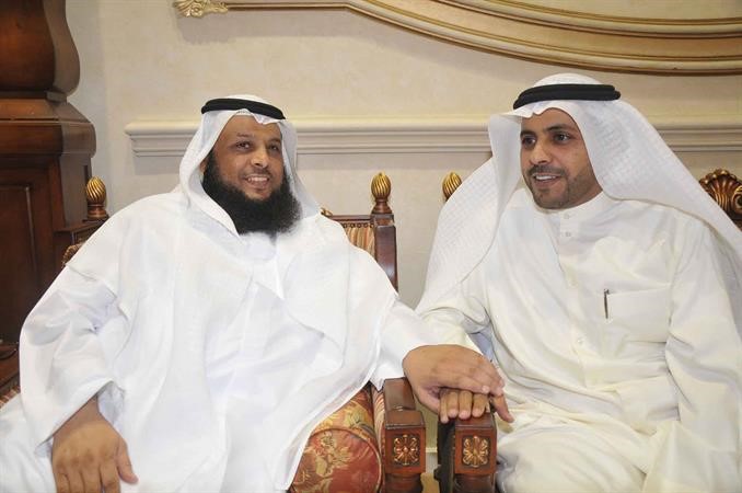 حمود الحمدان مستقبلا النائب محمد الجبري