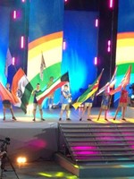 علم الكويت مرفوعا في احد انشطة المهرجان﻿