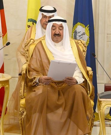 صاحب السمو الامير الشيخ صباح الاحمد يلقي كلمته خلال اللقاء﻿