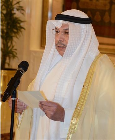 الشيخ خالد الجراح خلال اداء القسم وزيرا للدفاع﻿