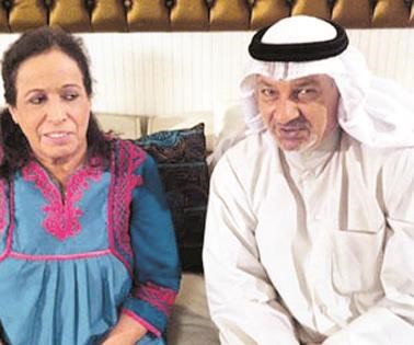  احمد السلمان مع حياة الفهد في احد الاعمال 