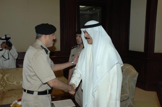  الشيخ محمد الخالد يتلقى التبريكات من اللواء الشيخ فيصل النواف ﻿