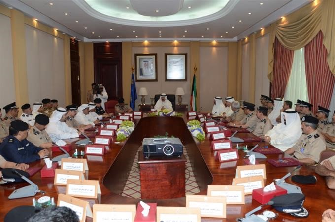 الشيخ محمد الخالد مترئسا اجتماع كبار قيادات الداخلية ﻿