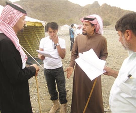 سعيد قريش اثناء تصوير مسلسل المجهولة