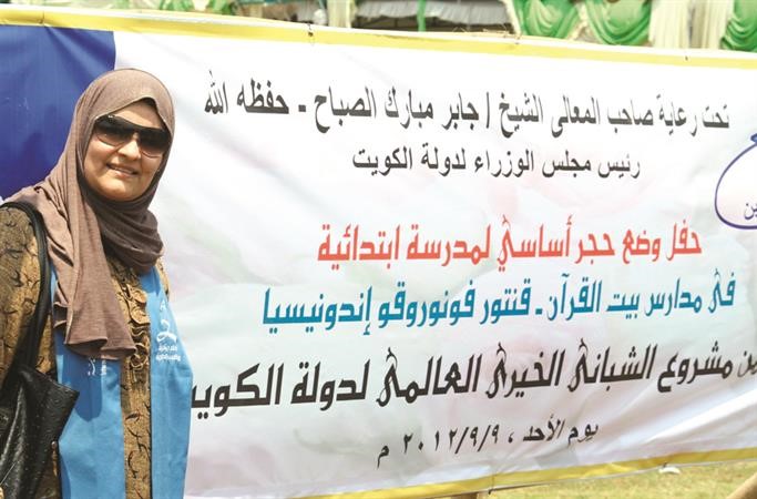 الميمني اثناء افتتاح احد المشاريع الخيرية