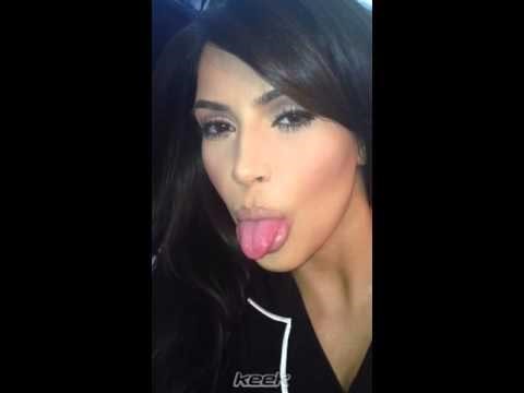 بالفيديو.. كيم كارداشيان تمدّ لسانها.. في فيديو غريب الأطوار