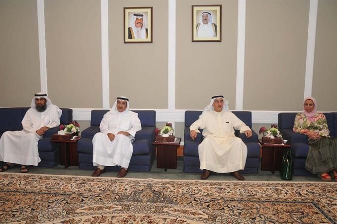  معبدالعزيز الابراهيم مستقبلا ماحمد الجسار وعواطف الغنيم محمد خلوصي